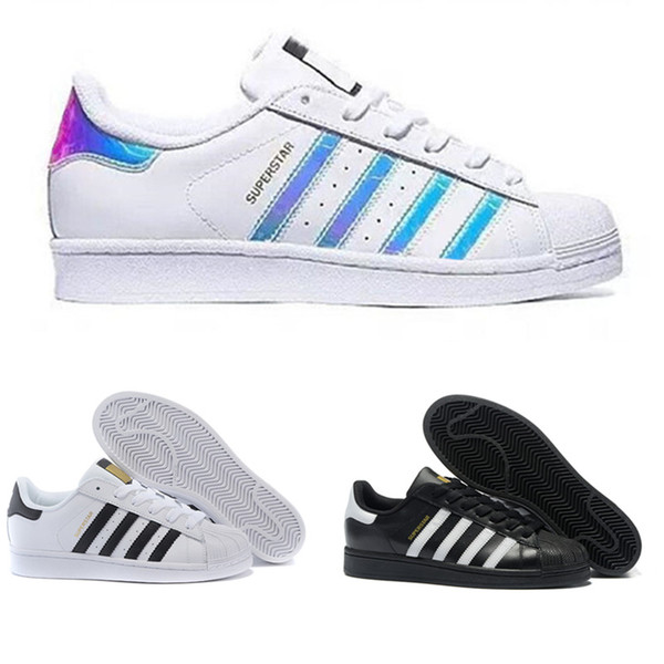 2019 Originals Superstar White Hologram Iridescent Junior Superstars 80s Pride Sneakers Super Star Women Men Sport Casual Shoes EUR 36-44