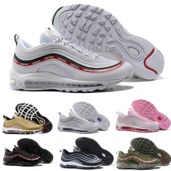 Hot New 97 OG QS Tripel White Black Metallic Gold Silver Bullet PRM WHITE 3M Premium mens Shoes for Men Women