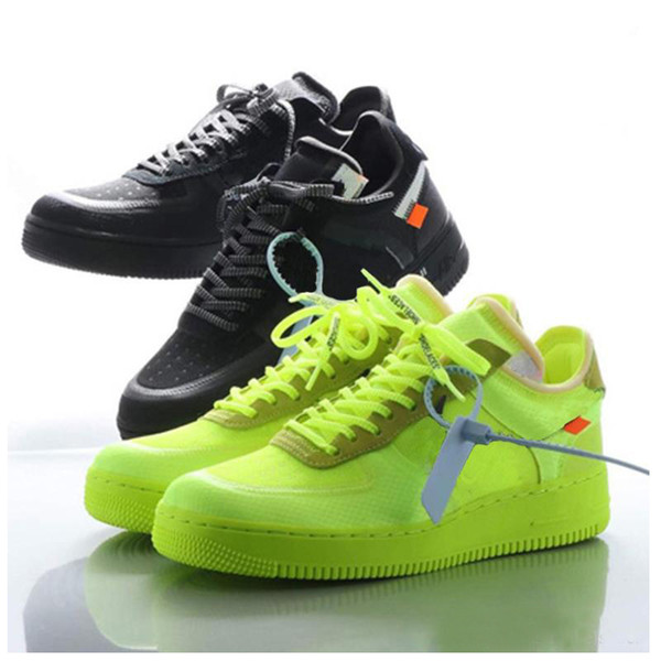 Volt 2.0 1s Skateboarding Shoes 1 07 Low Sport Sneakers Mens Womens Fashion Trainers White Black Yellow Fluorescent Serena Williams