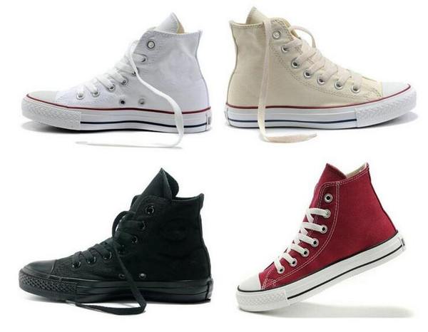 Factory sale NEW size35-45 New Unisex Low-Top & High-Top Adult Women's Men's Canvas Shoes 14 colors Laced Up Casual Shoes Sneaker shoes