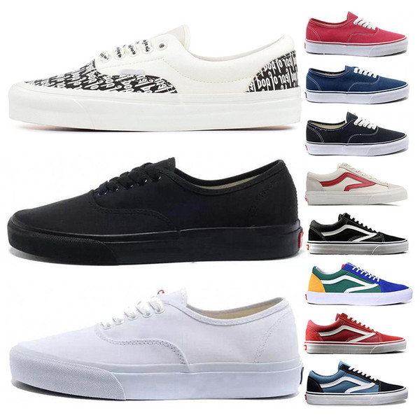 Top fashion SNEAKER the wall Authentic skate shoes Fear of god fog Era 95 black white luxury vanz Old Skool unisex canvas shoes