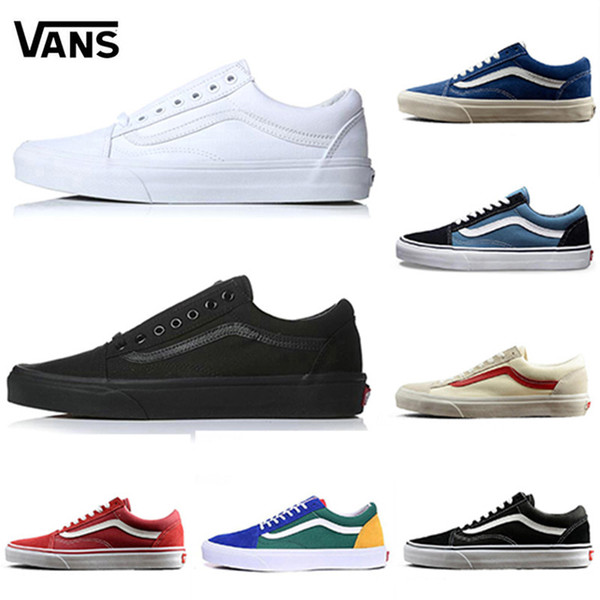 2018 New Athentic wans Classic Old Skool Canvas Mens Skateboard Designer Sports Running Shoes for Men Sneakers Women Casual Trainers