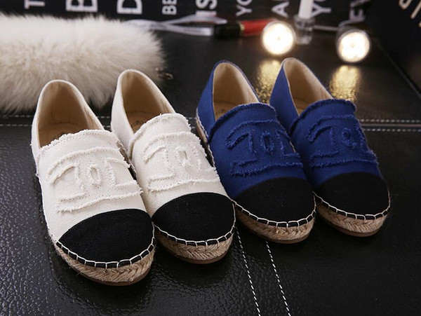 Designer Brand Women Espadrilles Top Quality Luxury Real Lambskin Women Flat Shoes Fashion Comfortable casual loafers dh2h35