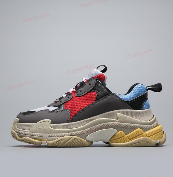 Hot Sale Paris triple S Luxury shoes Original Unisex Low Top Sneakers Casual Outdoor Athletic Trainers Best Quality Size 36-45