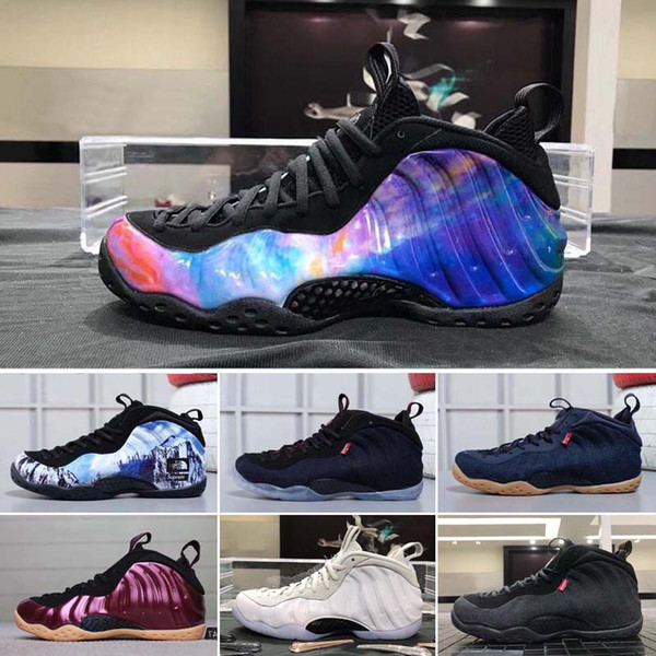 2018 New Men Casual Shoes FOAM DARK STUCCO Island Green Eggplant Red Copper Metallic Red Sports foamposites shoes Sneakers eur 40-47