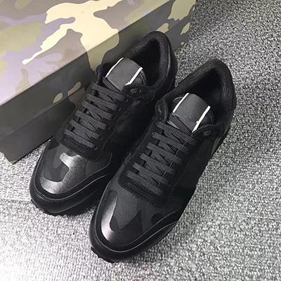 high quality fashion men luxury designer black gray shoes genuine leather stud sneakers shoes casual women men designer shoes with Canvas