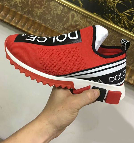 HOT Branded Men Fabric Stretch Jersey Sorrento Slip-on Sneaker Designer Lady Two-tone Rubber Micro Sole Breathable Casual Shoes