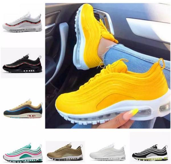 2018 Ultra 97 OG Yellow White Casual Shoes 97s Sean Wotherspoon Undefeated Women Designers Mens Womens fashion Sneakers