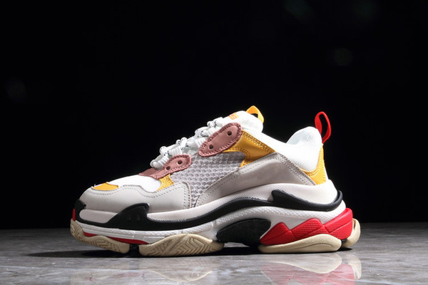 Hot Paris Triple-S Designer Luxury Shoes Low Top Sneakers Triple S Men's and Women's Shoes Casual Shoes Size 36-45