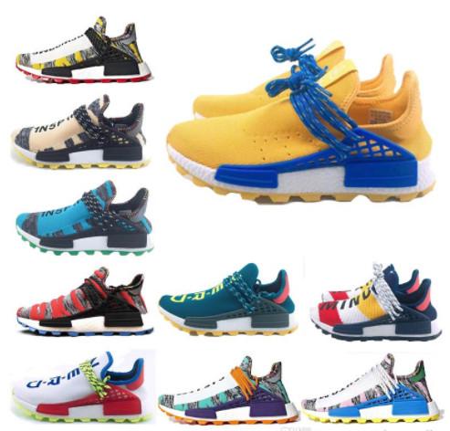 Human Race Hu trail pharrell williams men casual shoes Nerd black cream Holi mens trainers women 2018 designer sports runner sneakers 36-47