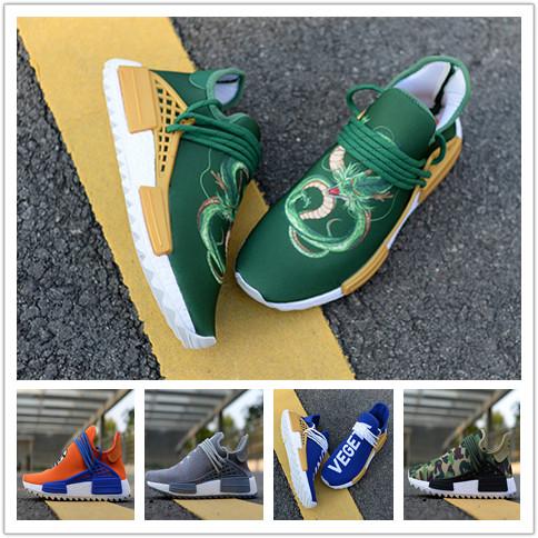 Wholesale High Quality 2018 NMD Human RACE Pharrell Williams Hu trail NERD Men Womens RunnING ShOes NMD XR1 Sports ShOes Size 36-46