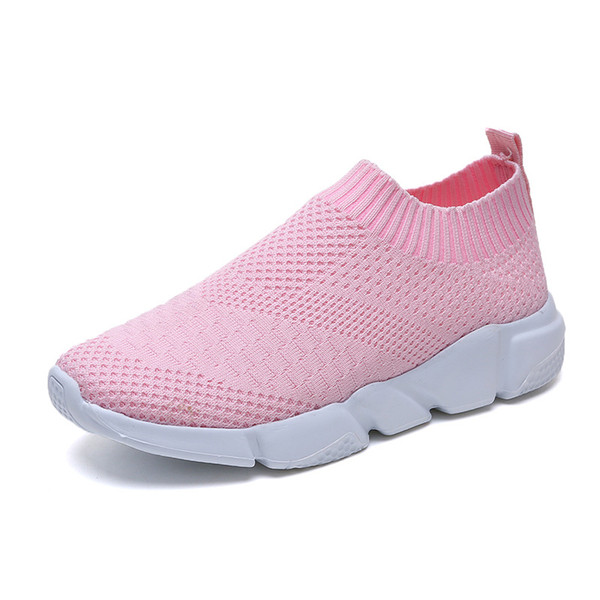 New Explosions Flying Woven Mesh Breathable Sneakers One Foot Casual Single Shoes Women