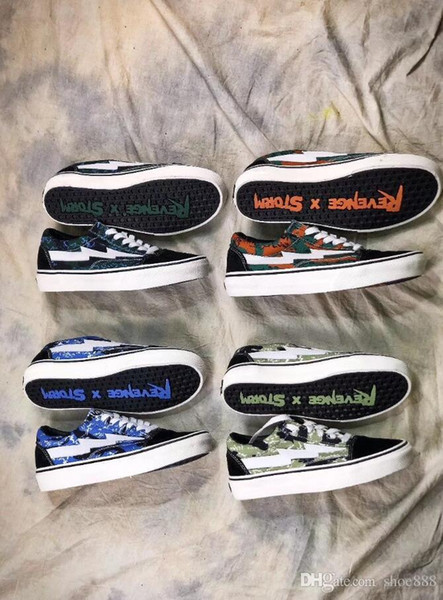 Newest Camo Revenge X Storm old skool Classic black white red blue green light men and women Casual Shoes sneakers skateboard shoes 36-44