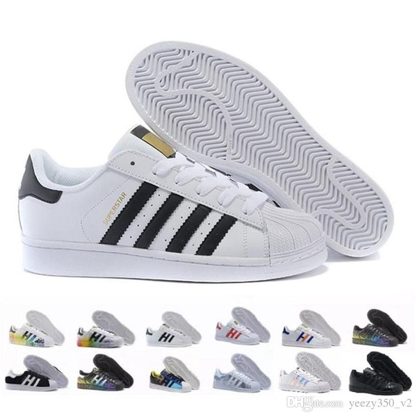 Superstar White Black Pink Blue Gold Superstars 80s Pride Sneakers Super Star Women Men Sport Casual Shoes EU SZ36-45