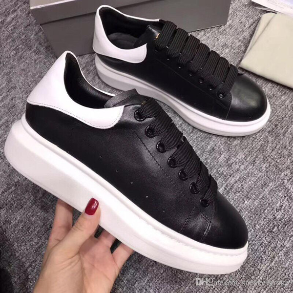 Luxury Ladies girls casual shoes designer sneakers women men New black yellow green Fashion Leather shoes Trainers 36-45