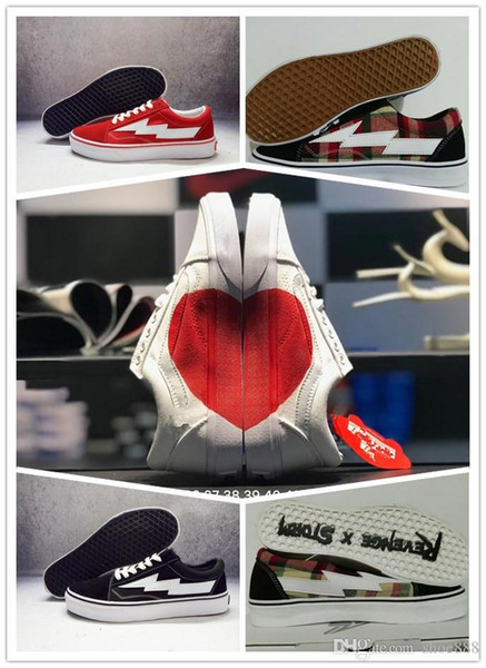 Love Revenge X Storm Old Skool Canvas Men Shoes Women Sneakers Skateboarding Sports Shoes Women Skate Shoes Red heart Sport Boots