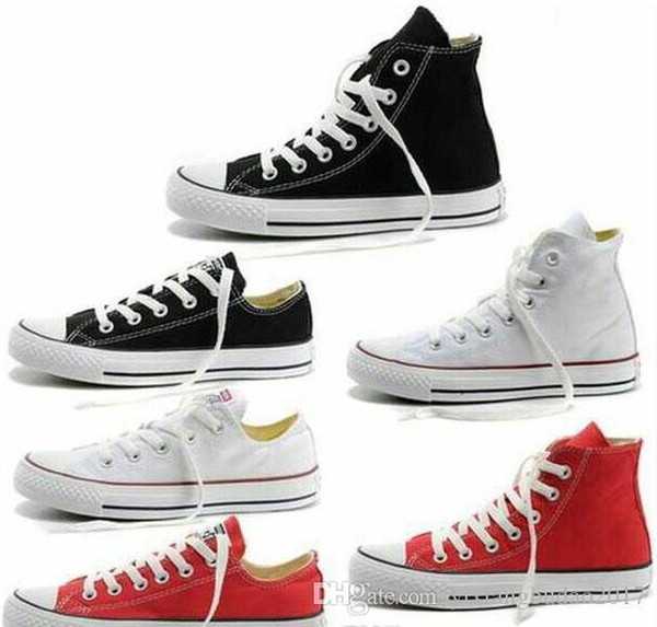 HOT sell New 15 Color All Size 35-46 Low high Style sports stars Classic Canvas Shoe Sneakers Men's/Women's Canvas Shoes