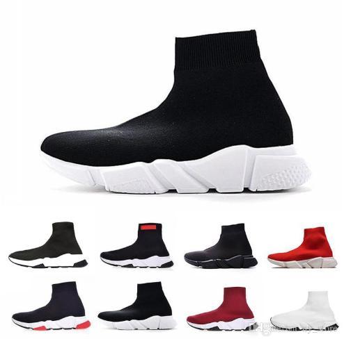 Paris Triple S Casual ACE Luxury Top Quality Designer Casual Sock Shoes Speed Trainer Black Red Triple Black Fashion Socks Sneaker Trainer