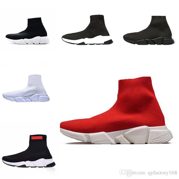 Brand Sock Shoes ACE Designer Speed Trainer Luxury Black White Red Blue Flat Men Women Trainers Runner High Quality Sock Boots With Box