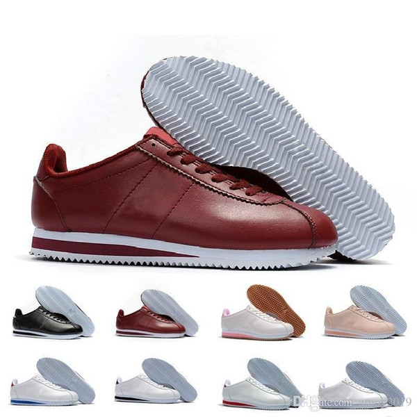 Nwe Classic Chaussures Cortez Basic Leather Casual Shoes Cheap Fashion Men Women Black White Red Golden Skateboarding Sneakers