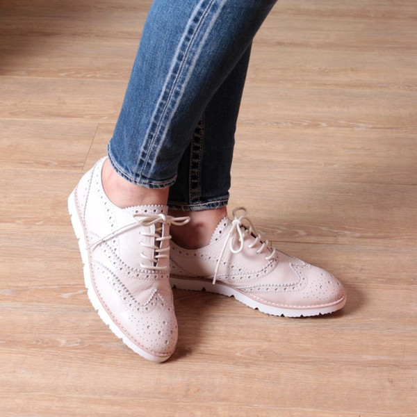 2020 New Woman Comfortable Leather Oxford Shoes Lightweight Formal shoes Smart Casual Shoes