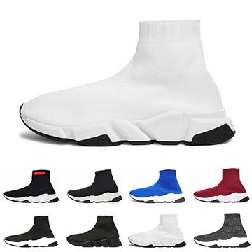 ACE Luxury Designer Speed Trainer Classic Triple White Black Red Blue Brand Casual Shoes Mens Women Fashion Flat Socks Boots Trainers Shoes