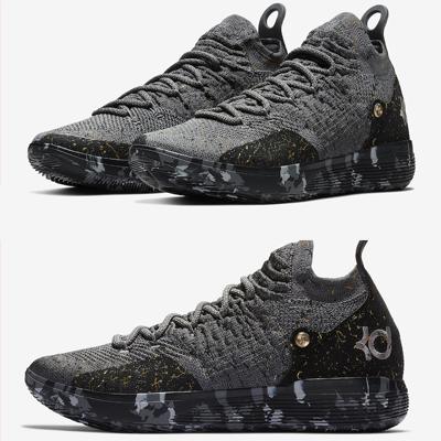 Top quality KD 11 Casual Shoes Gold Splatter Kevin Durant 11s Designer Multi-Color/Metallic Gold Mens shoes size 7-12