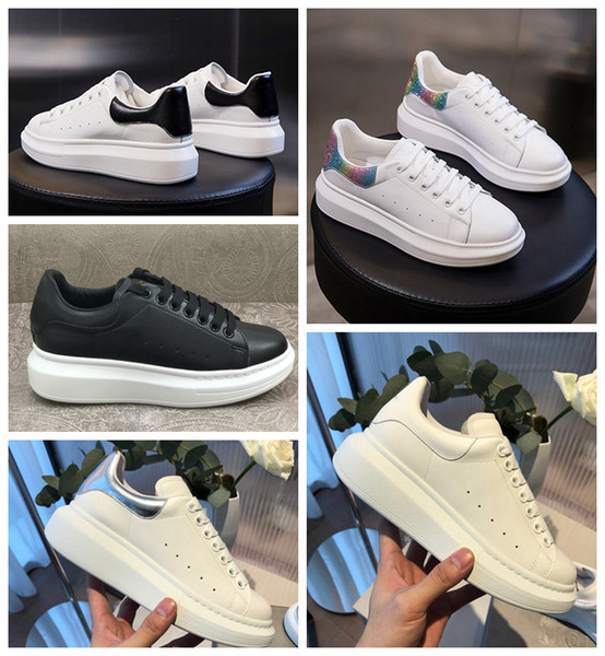 Luxury Designer shoes Men Women Sneakers Ladies girls Leather Flange Wrap Casual Shoes Classic Balck Pure White men women shoes trainers