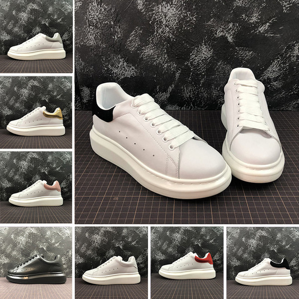 ACE Cheap Black white red Brand Fashion Luxury Designer Women Shoes Gold Low Cut Leather Flat designers men womens Casual sneakers 36-44