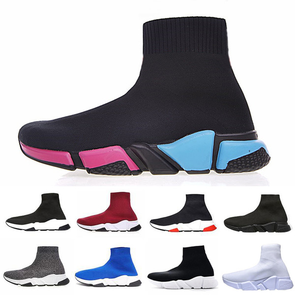 Luxury Sock Shoes Casual Shoe Speed Trainer High Quality Sneakers Speed Trainer Sock Race Runners black Shoes men and women size 36-47