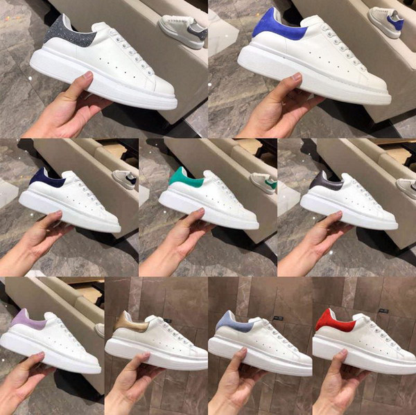 Fashion Top Designer Women Shoe 3M Reflective White Leather Casual Shoes Girl Men Comfortable Flat Sneakers Size 36-45 With Box