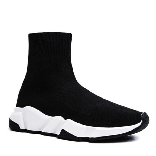 Paris Triple S Casual Shoes Fashion Brand Designer Sock Shoes Speed Trainer Black Red Triple Black Socks Sneakers