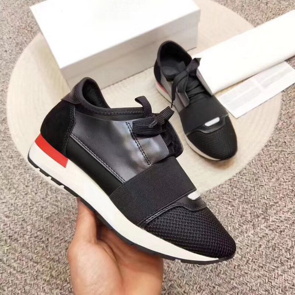 Fashion luxury Designer Sneaker Man Woman Casual Shoes Genuine Leather Mesh pointed toe Race Runner Shoes Outdoors Trainers With Box US5-12