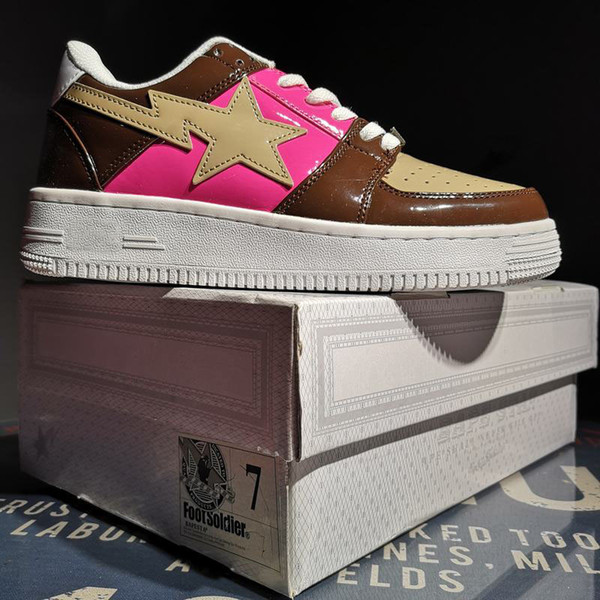 Hot Sale-(With Box)Free Shipping Footsoldier BAPESTA Shoes High Quality Mans Womans Casual Shoes