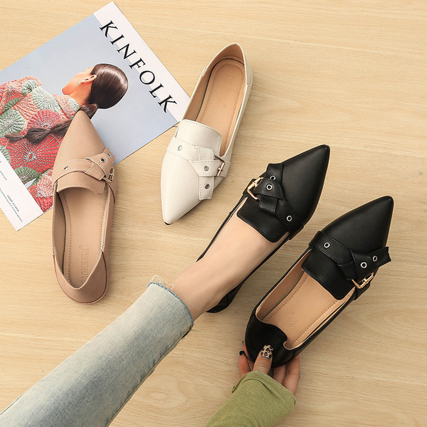 Pointed toe office lady casual shoes Bow knot women flat heel loafer all match woman shoes ladies leisure shoes zy222