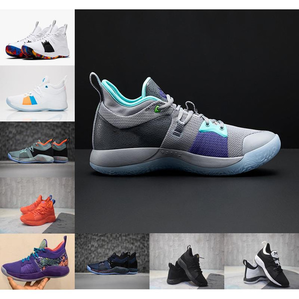 Designer Casual Shoes Paul George 2 Mens Sports Sneaker The Bait II Mamba Mentality Wolf Grey PG 2 Sneakers With Shoe Box