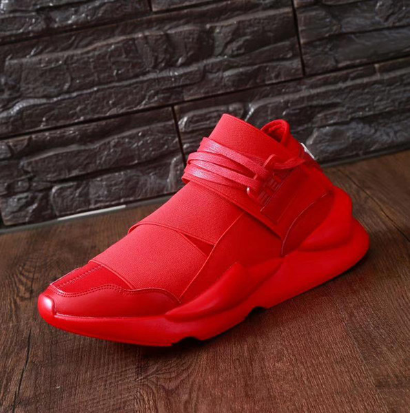 2019 Y-3QASA Racing Vision Red Sports Shoes Air-permeable Men's Running Shoes Couple Climacteric Y3 ELLE Stretch Beach Outdoor Trainer