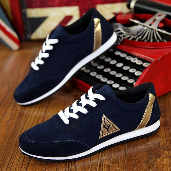 Wholesale-2016 new mens Casual Shoes canvas shoes for men Lace-up Breathable fashion summer autumn Flats pu Leather fashion suede shoes