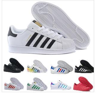 Casual Originals Superstar White Hologram Iridescent Junior Superstars 80s Pride Sneakers Super Star Women Men Sport Casual Shoes 36-45