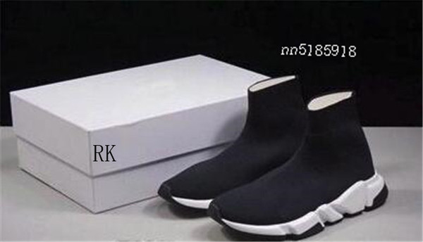 New Paris Speed Trainer Knitting Socks Men's Women's Sports Shoes Factory Low Price Casual Lace Box Size 35-44CM