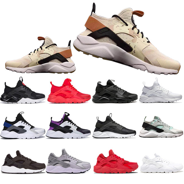 With Box Khaki Mint Green Huarache 4.0 1.0 Triple White Black red men women Casual Shoes Huaraches Trainers sports Sneakers 36-45