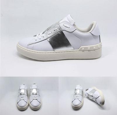 BEST QUALITY! women and men casual shoes 16 colors genuine leather unisex sneakers shoes luxury designer v vogue runway 36-46 