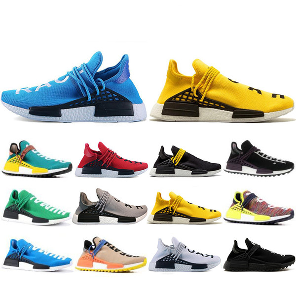 High Quality Human Race Hu trail pharrell williams Classic men Casual shoes Nerd black cream mens trainer women designer sport sneakers