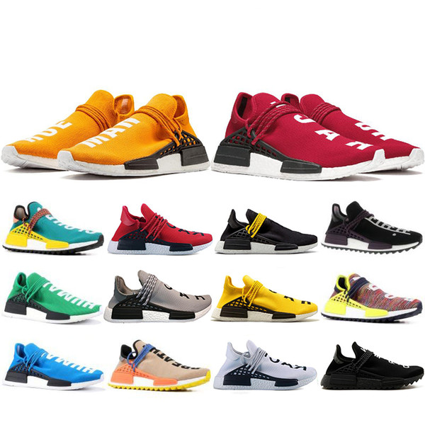 New Original Human Race Hu trail pharrell williams Classic men Casual shoes Nerd black cream mens trainer women designer sport sneakers