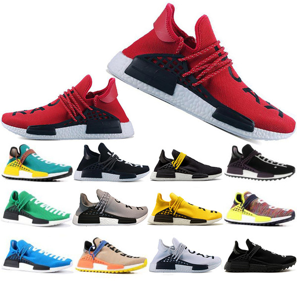 Cheaper New Human Race Hu trail pharrell williams Classic men Casual shoes Nerd black cream mens trainer women designer sports sneakers