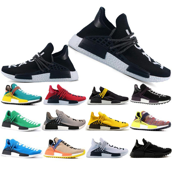 2019 New Human Race Hu trail pharrell williams Classic men Casual shoes Nerd black cream mens trainer women designer sports sneakers