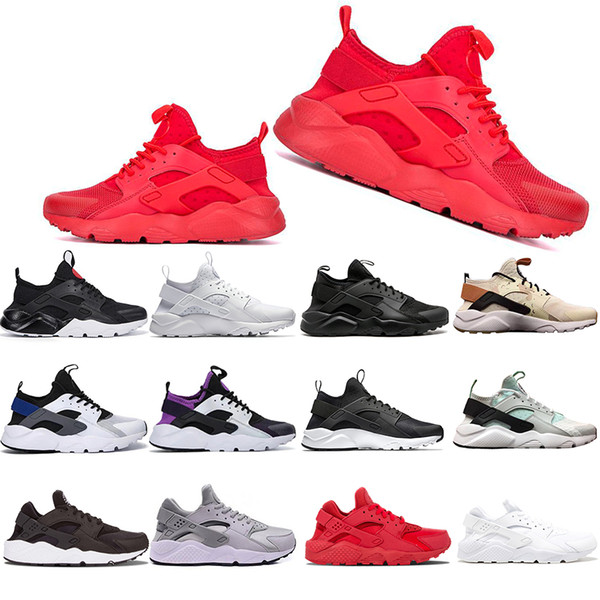 With Box Khaki Mint Green Huarache 4.0 1.0 Triple White Black red men women Casual Shoes Huaraches Trainers sports Sneakers 36-45