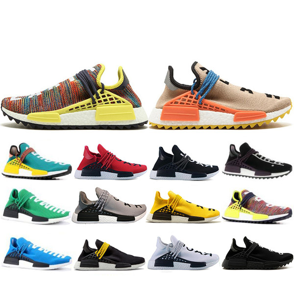 High Quality Human Race Hu trail pharrell williams men Casual shoes Nerd black cream mens trainer women designer sports sneakers 36-47