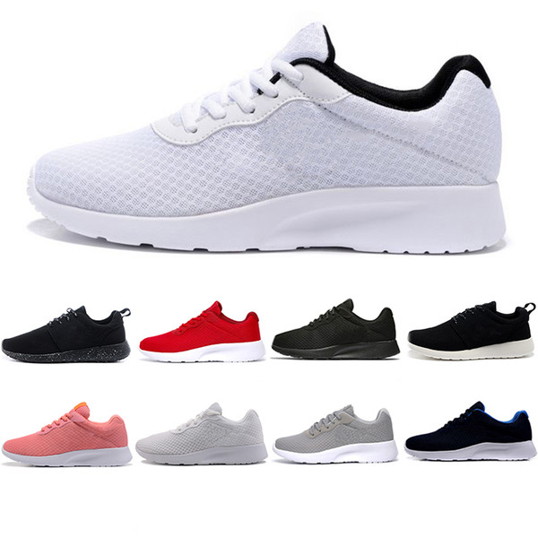 Cheaper New TanJun Run Casual Shoes Triple White Black Grey Mens Women London Olympic Runs outdoor trainer sports Sneakers size 36-44