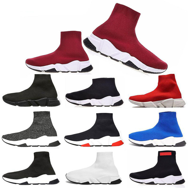 Free Shipping Luxury Sock Shoes Designer Brand Speed Trainer Casual Sneakers Speed Trainer Sock Race Runner black men women Shoe Size 36-45